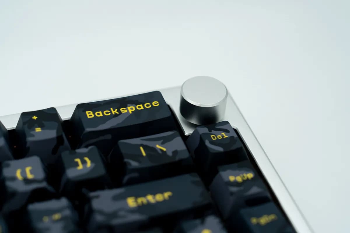 Canary keyboard on a desk